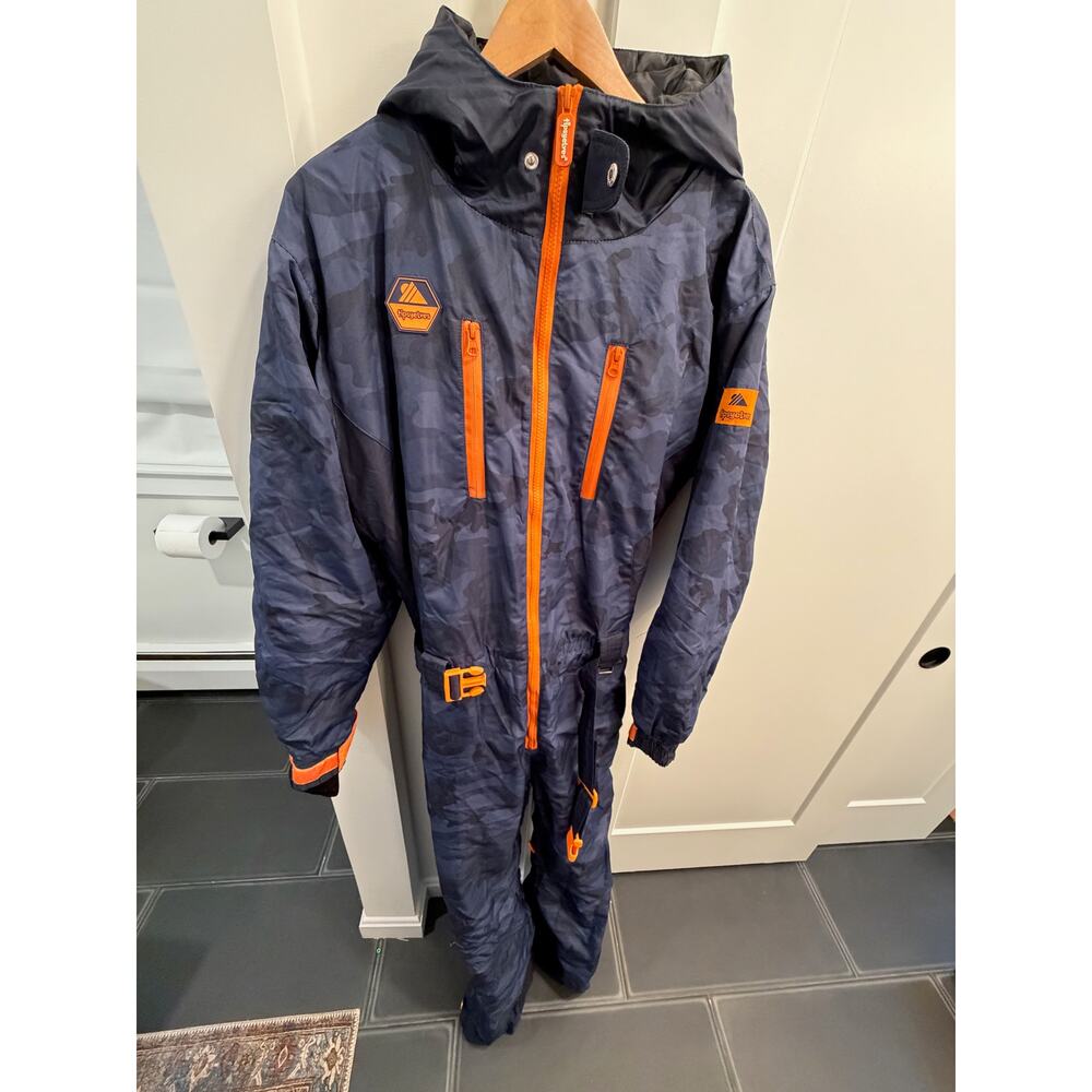Tipsy Elves Men’s Freestyler Snow Suit – Camo – Size M/L – One-Piece Ski Suit